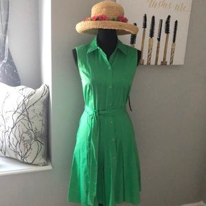 NWT New York & Co green belted dress